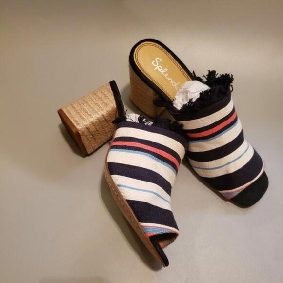NWOB Splendid colorful mules espadrilles 8.5 (bin 3) - Picture 3 of 8